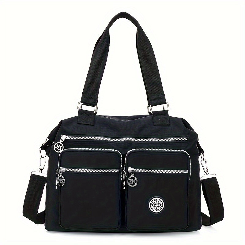 TEMU Women's Large Capacity Shoulder Bag, Fashionable Handbag With Detachable Shoulder Strap, Commuting Crossbody Bag