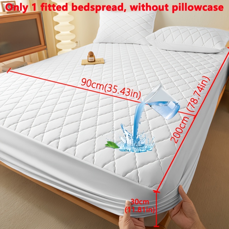 E-shop Einfacher, moderner, hautfreundlicher, weicher, bequemer, atmungsaktiver, diagonal kariertes, weißes, wasserdichtes, mehrschichtiges Bettrock,