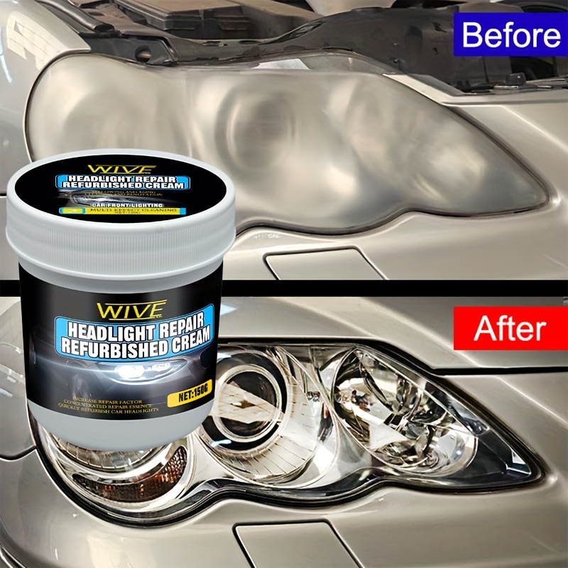 TEMU Car Headlight Restoration Kit - Quick Brighten & Anti-yellowing Treatment For Clearer Vision