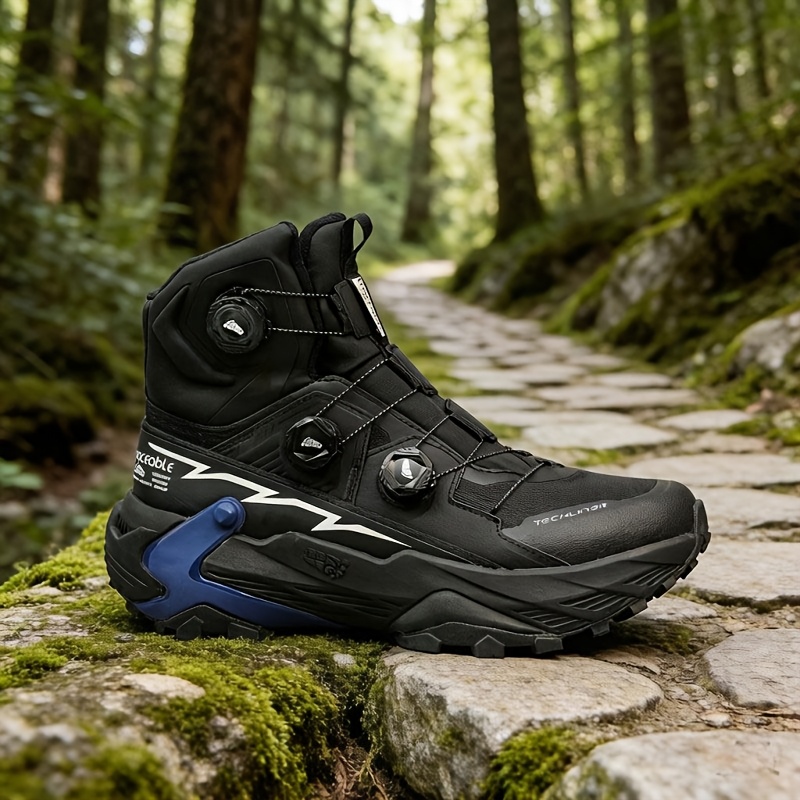 TEMU [sneakers] Men's Outdoor Shoes Boots Anti-slip Shock Absorption Mid-high Cut Casual Shoes Comfortable Trail Running Shoes Fashion Sports Running
