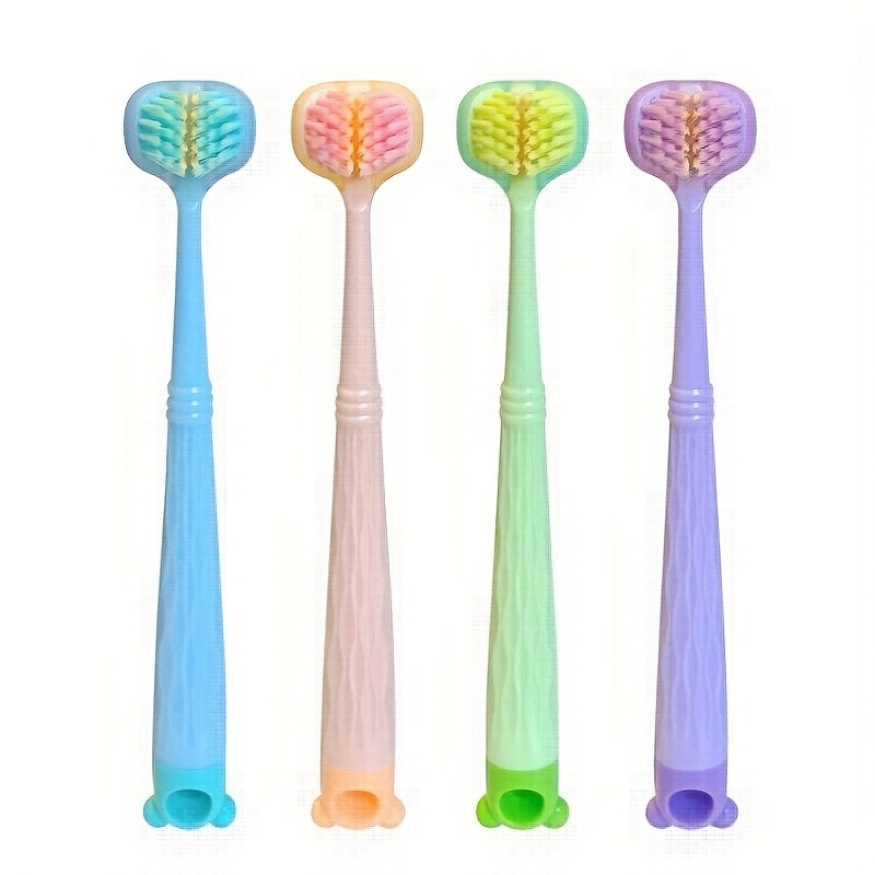 Three-Sided Toothbrush for Comprehensive Cleaning