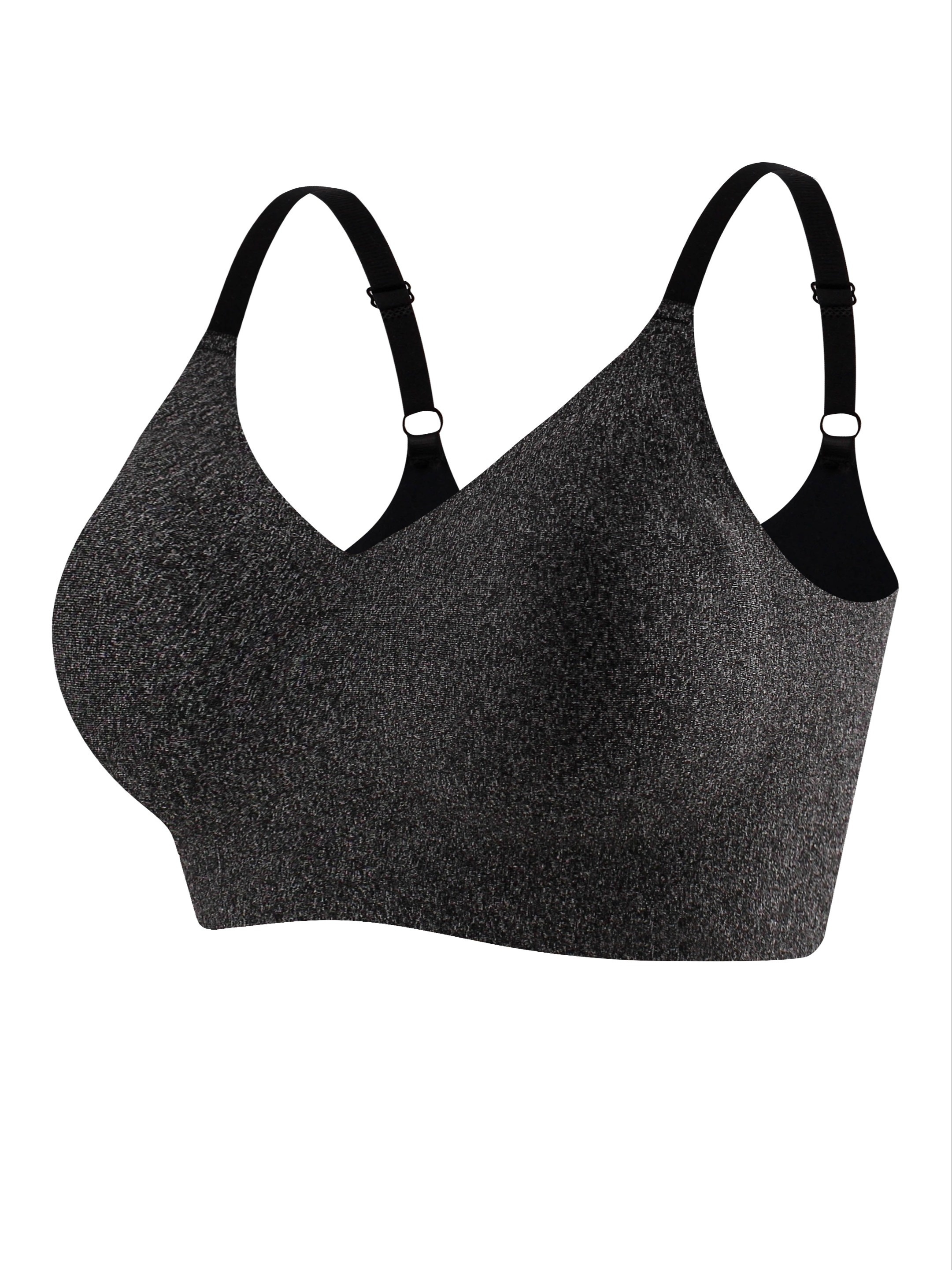 Women Back Buckle Cotton Bra Wire Size Underwear Widened Shoulder Straps  Brasieres Comfort Black Breast Cover Female (Color : A5, Cup Size : 85C)