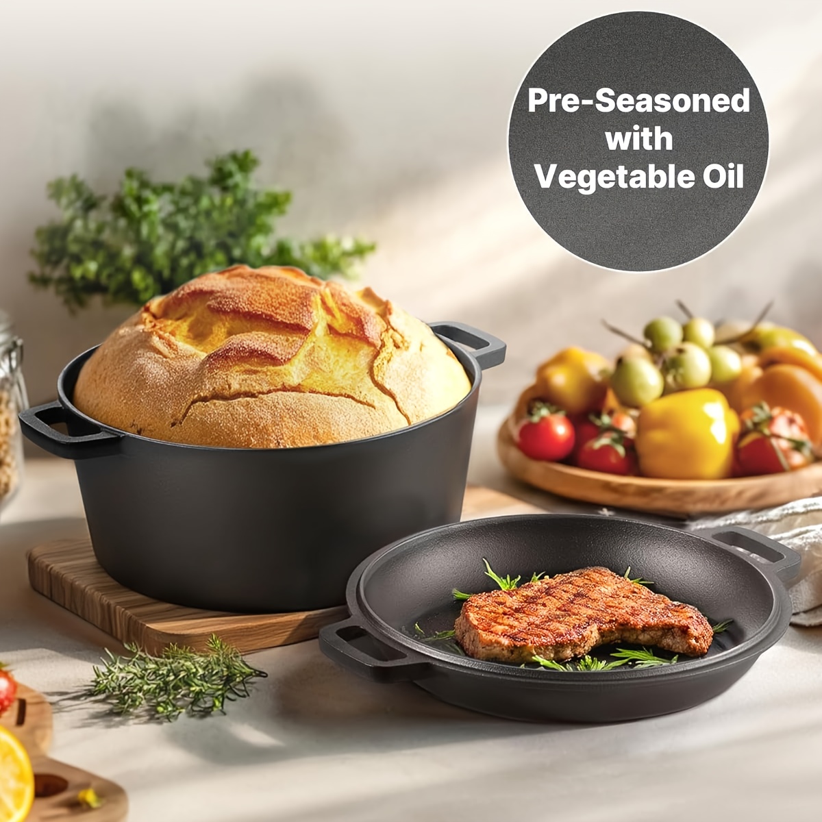 cast iron dutch oven sold on Temu United States