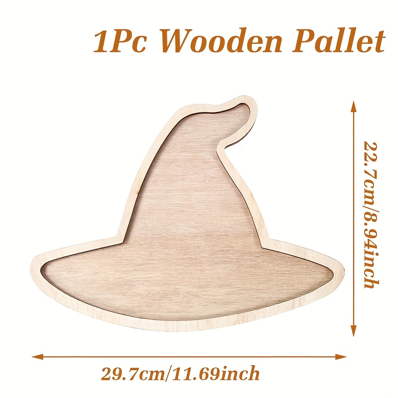 Image of 1pc,decorative Tray,halloween Wooden Tray, Design Table Decoration,halloween Party Decoration,halloween Party Supplies,halloween Decoration For Home,wedding Bridal Shower Decor, Non-