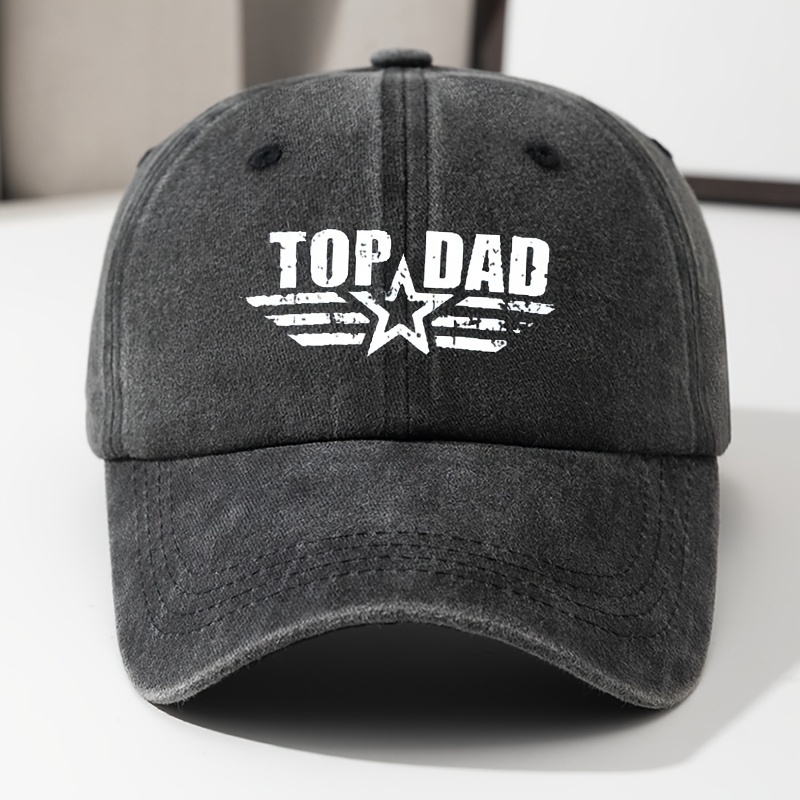 Image of A Women's Baseball Cap Outdoor Fishing Hat Hip-hop Hat Curved Brim Baseball Cap Fashion Letter Print Baseball Cap Adjustable High-quality Retro Washed Denim Hat
