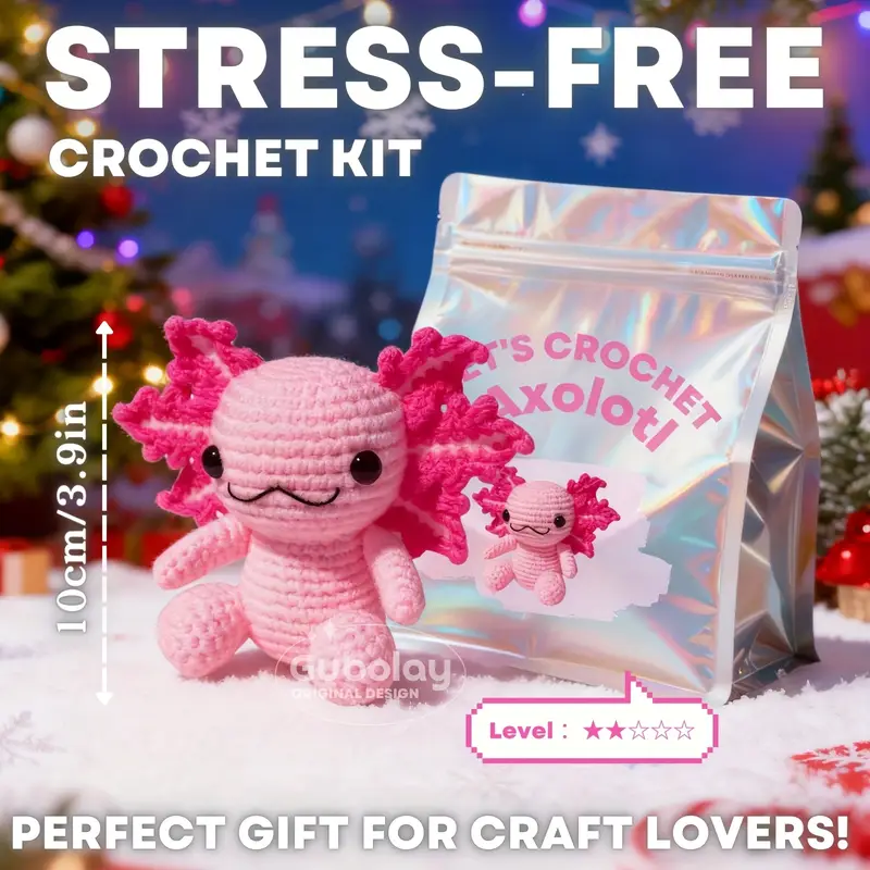 Häkelset Für Anfänger - Axolotl Häkeln Mit Video-Anleitung