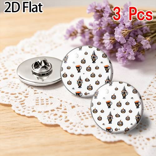 2d flat 2d flat 3pcs halloween exquisite pattern brooches pins badges for jeans clothing backpacks and hats unisex daily use high end christmas party and gathering gifts new years gifts multiple patterns
