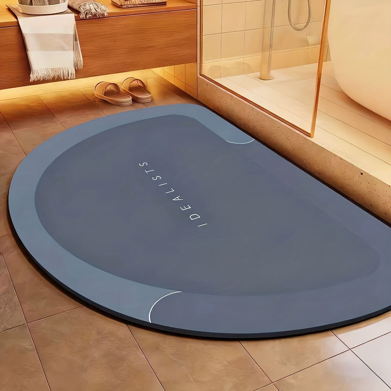 1pc Soft Bathroom Floor Mat, Non-slip Mud Bath Mat, Super Absorbent Carpet For Kitchen, Laundry, Bedroom - Unscented, No Electricity Or Battery Needed, Super Absorbent Toilet Mat
