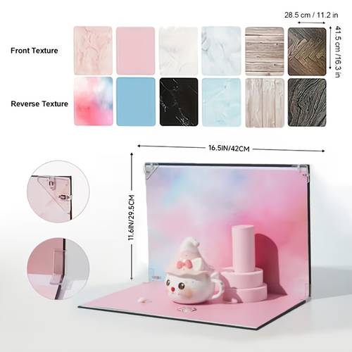 16x11 5 inch photo background board small product photography background board kit 6pcs of double sided 12 pattern flat background paper photography props suitable for jewelry jewelry cosmetics photography