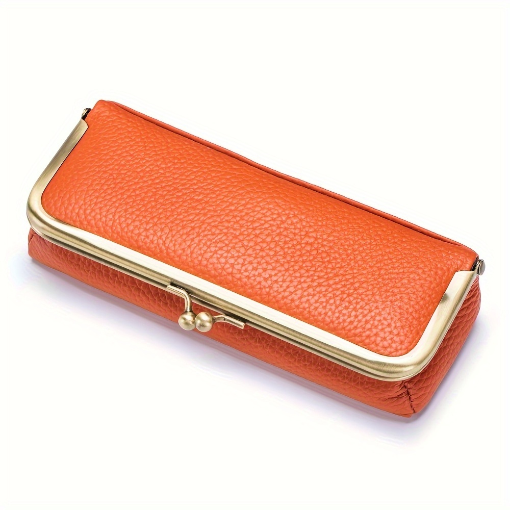 Genuine Leather Clip Sunglasses Storage Holder Bag
