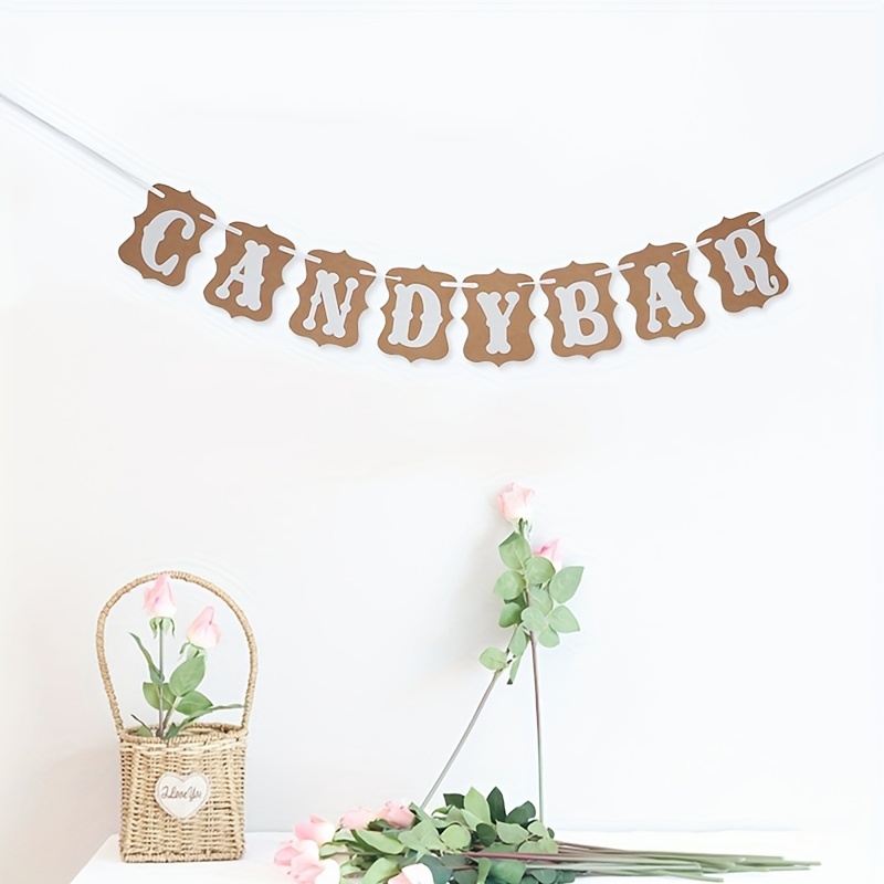 Image of Vintage Candy Bar Banner - Paper Letter Garland For Birthday Party Decorations, Versatile Room Accent, Candyland Party Decorations