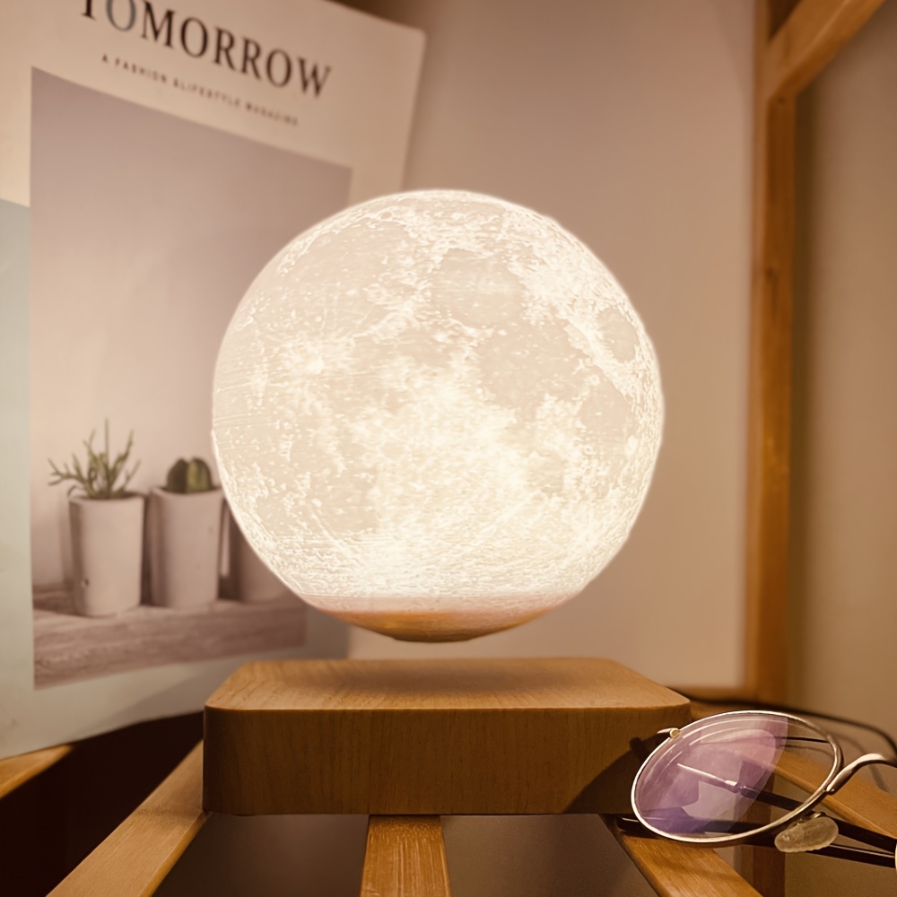 1pc magnetic levitation 3d printing moon night light three - Temu