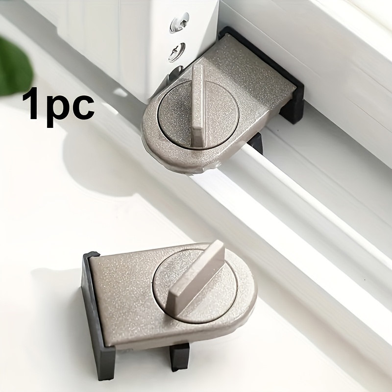 TEMU 1pc Window Stopper, Heavy-duty Aluminum Alloy Safety Lock, Suitable For Sliding Doors And Windows - Enhanced Anti-theft Functionality, Equipped