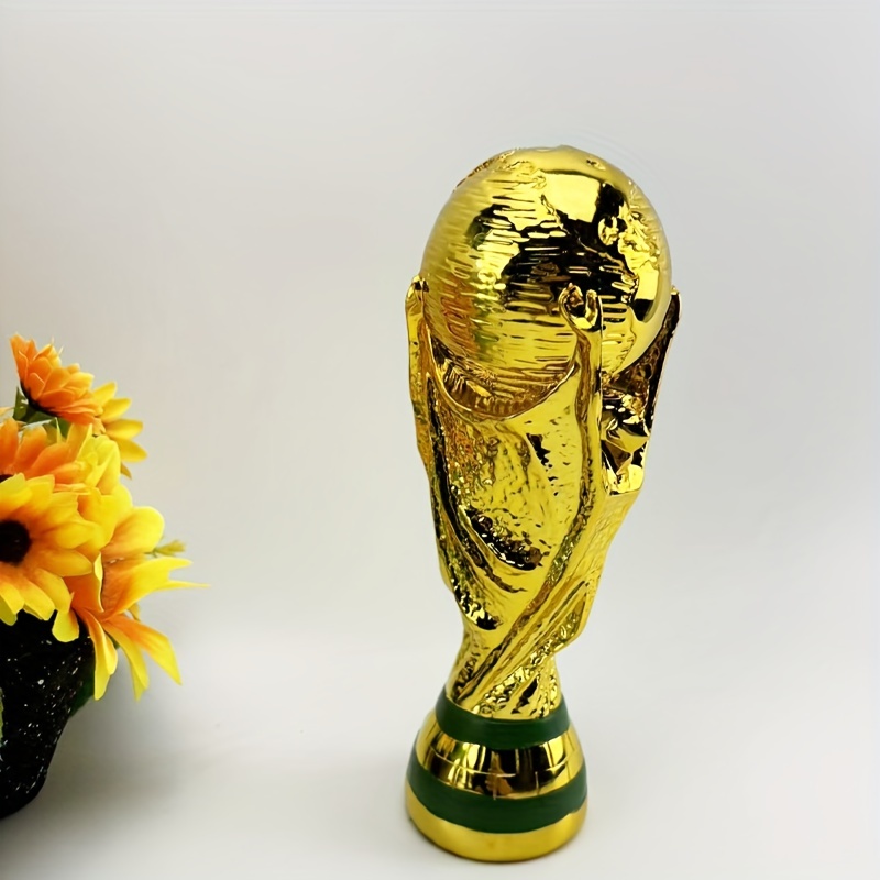 resin soccer trophy model yellow ideal for christmas thanksgiving easter new year spring festival   themed decor