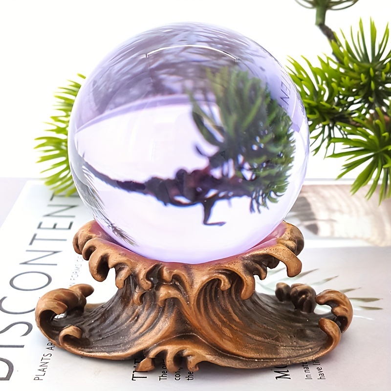 

Classic Metal Sea Wave Crystal Ball Stand: Included - Home Decor Display Base