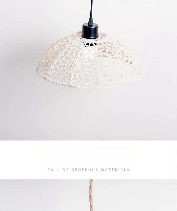 bohemian rope chandelier lampshade art hand woven bedroom b b inn hotel   details 3