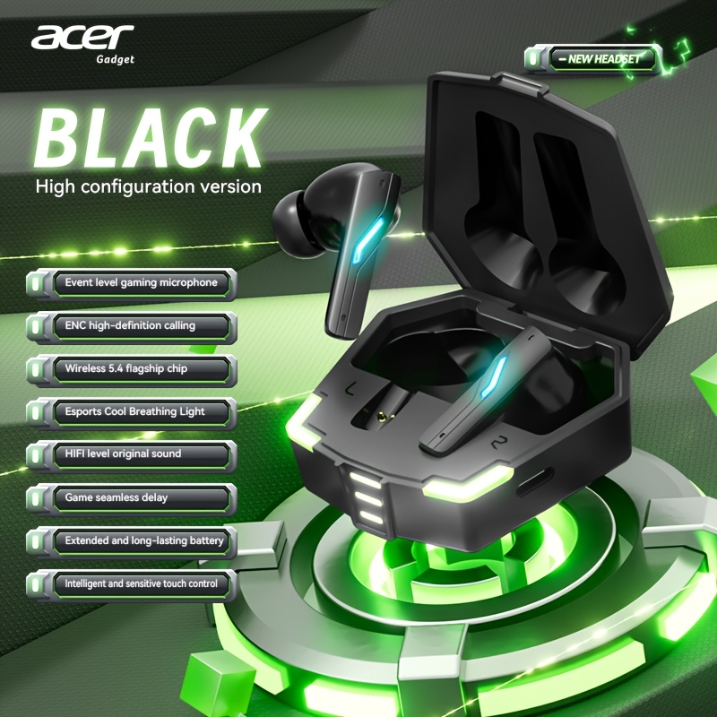 Image of [acer Official Genuine] Tws Wireless Headphones, Heavy Stereo, Ultra-long , Sports Running Ear-hook Style, Ear Hook Design, Low Latency , Hifi Sound, Lightweight , Stylish Design