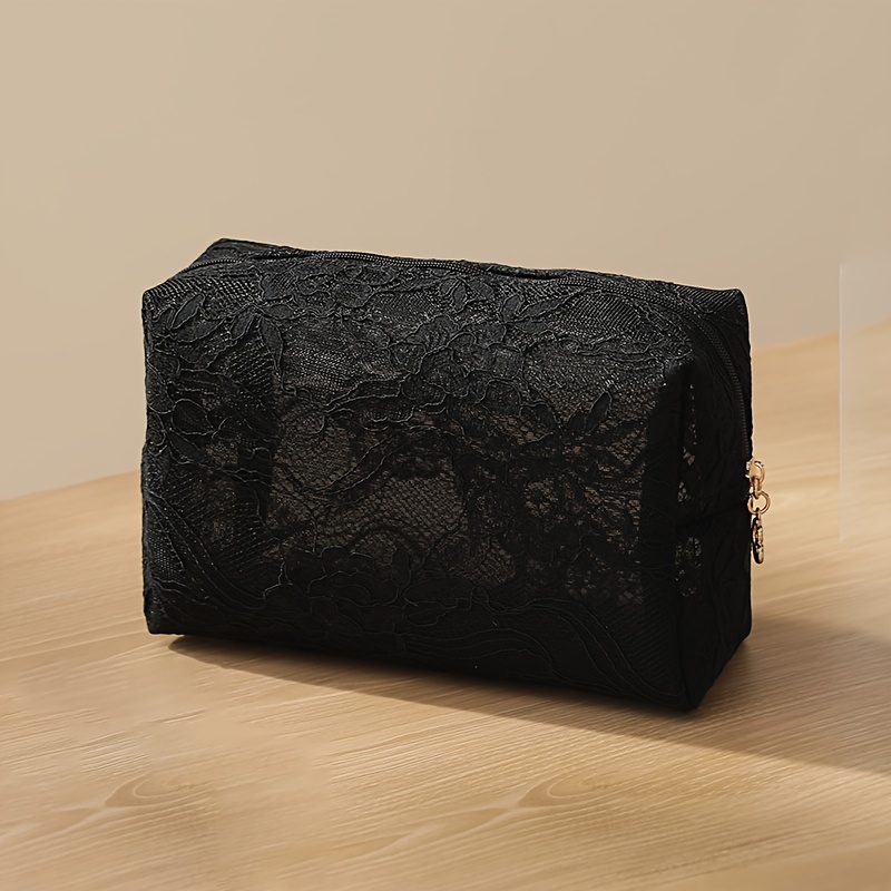 E-shop Eine Spitzen-Mesh-Achteckige Make-up-Tasche, Großes Fassungsvermögen Reiseorganizer, Tragbare Multifunktionale Kosmetiktasche
