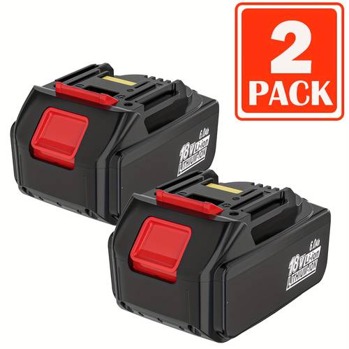 2 pack 18v 6 0ah replacement battery for makita bl1860b bl1850 bl1840 bl1830
