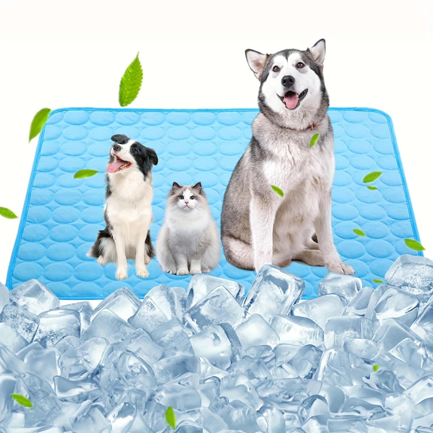 

1pc Cooling Pet Mat, Summer Dog Cooling Pad For Kennel, Crate, Car & Outdoor, Ice Silk Mat Cooling Blanket, Non-toxic, Breathable Sleep Bed For Beach, Available For Dogs & Cats