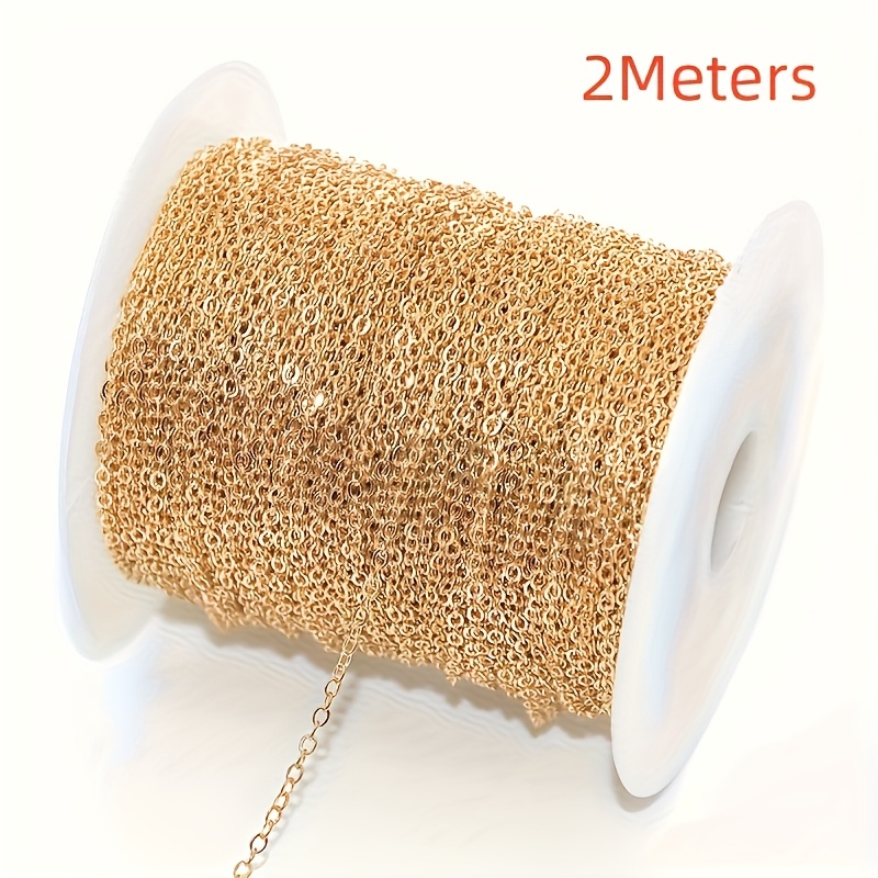 jewelry making kit 78 74 inch golden stainless steel chain high quality jump ring chain accessories suitable for diy mens and womens bracelets and necklaces bead craft supplies