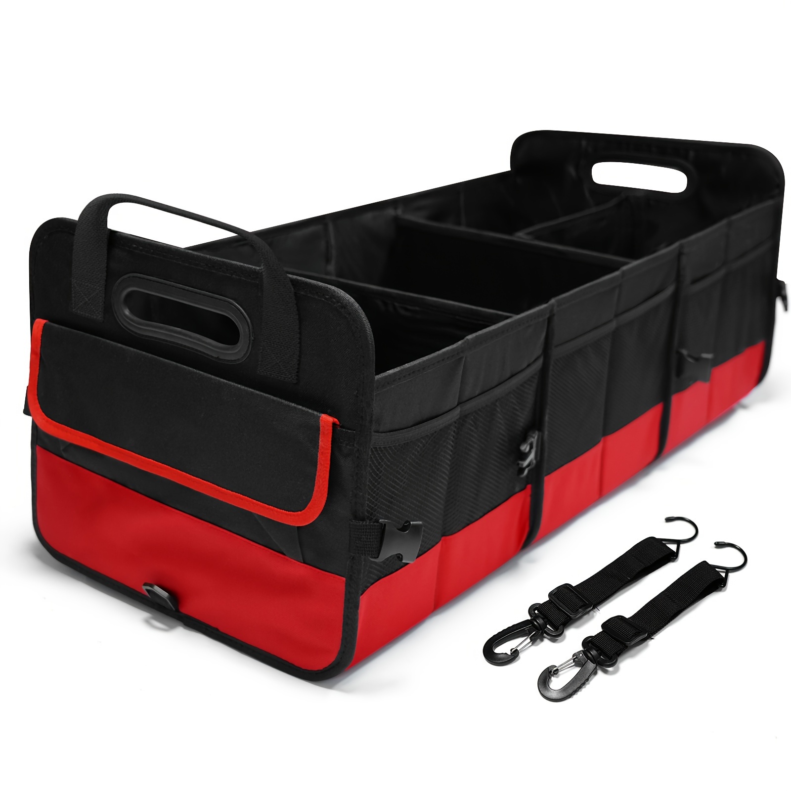 

1pc Car Organizer 2 , -compartment Storage , Suvs, And Trucks, , 3 Compartments,