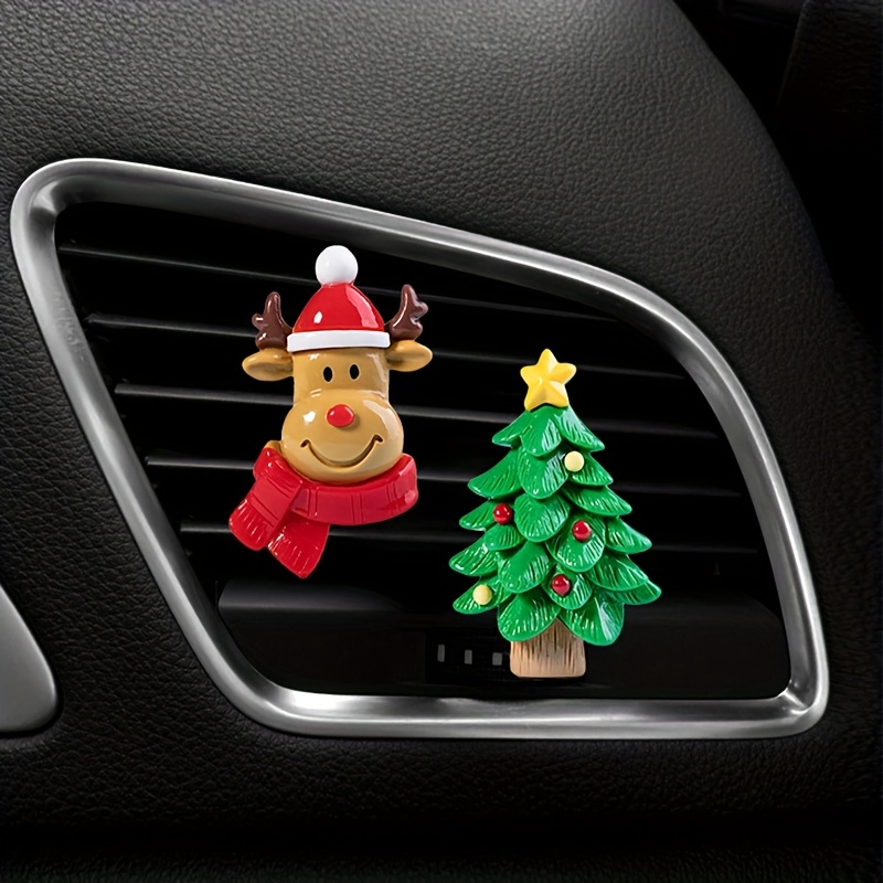 TEMU 2 Pezzi Clip per Bocchette d'Aria Auto Natalizie Compatibili con e Altre Decorazioni - Senza per , Clip per Bocchette (Senza Odore, per Animali