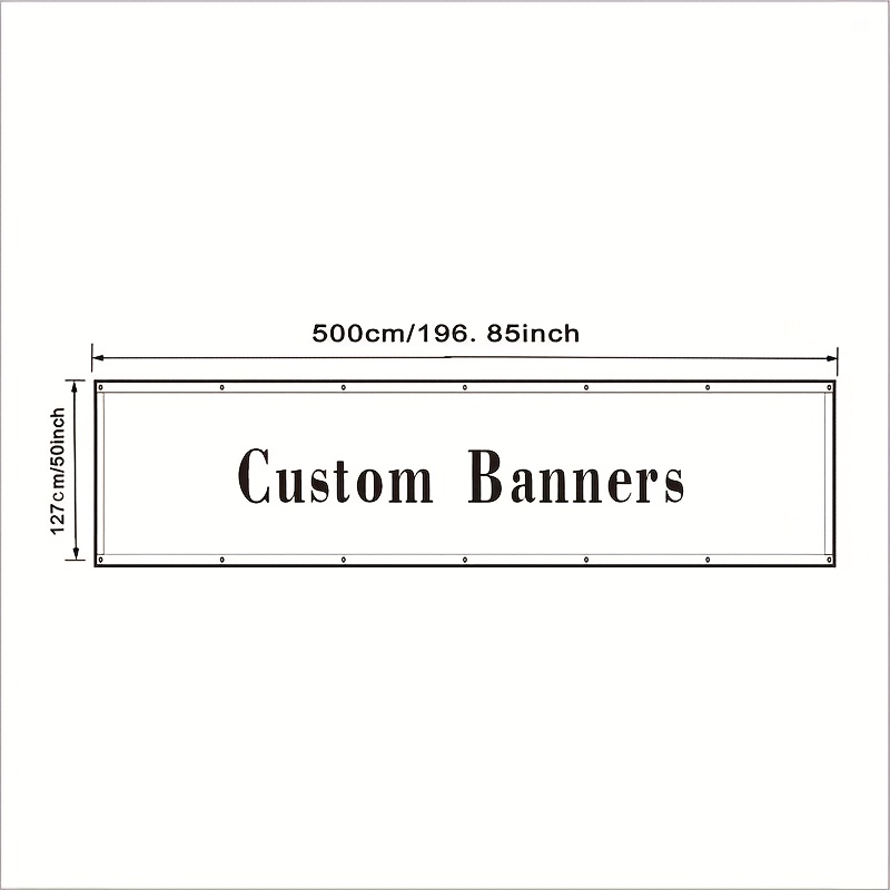 TEMU Un banner personalizzato da 120G con rete, largo 50 pollici, disponibile in lunghezze. Offre e resistenza , con design stampati a colori per e .
