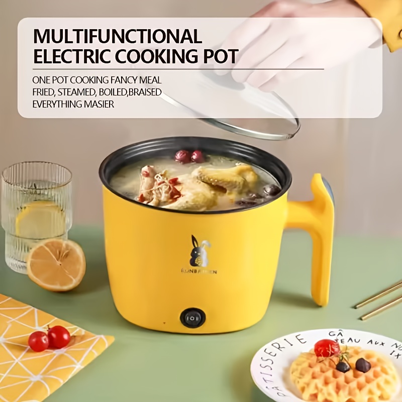 1 8l multi function electric hot pot combines steaming boiling frying and blanching anti dry burn non stick inner pot small electric cooker for   and home use serves 1 2 people Product details 6