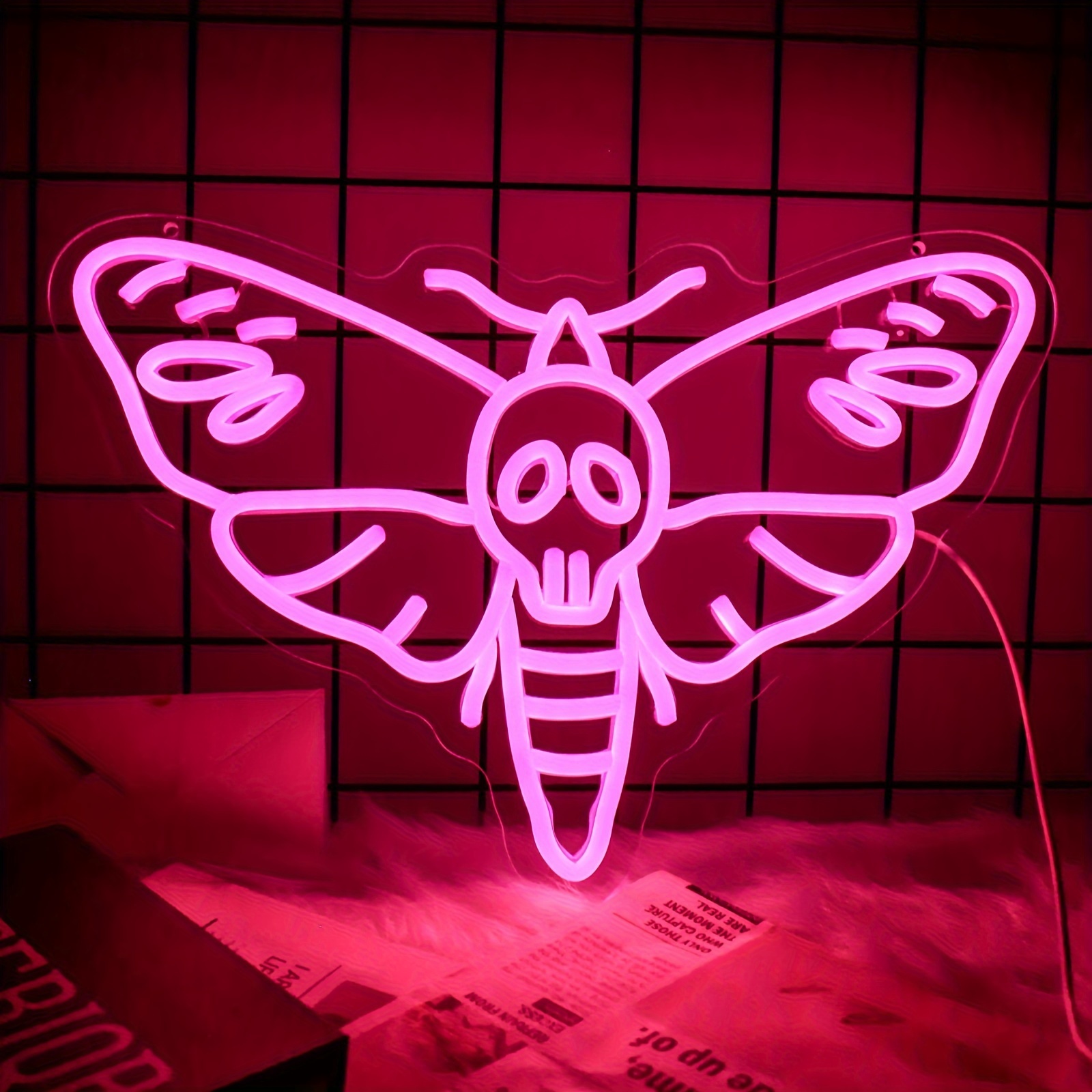 

Signs, , Led For Decor, Dimmable & By Usb Unique Insect For Collectables