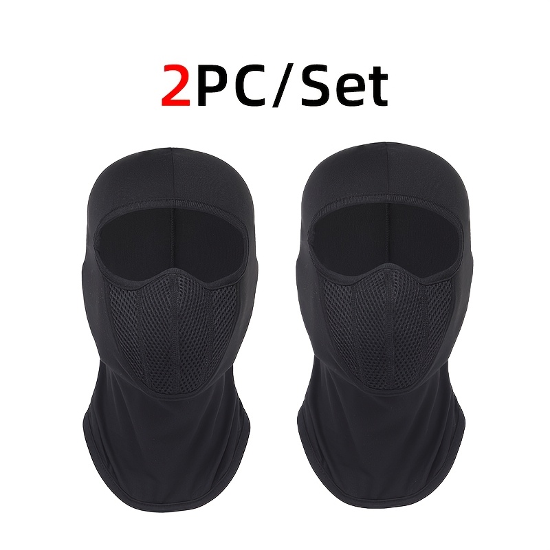 2-pack, 2- Sports Unisex Motorcycle Riding Balaclava - Windproof, Warm, Breathable, Comfortable Head Cover