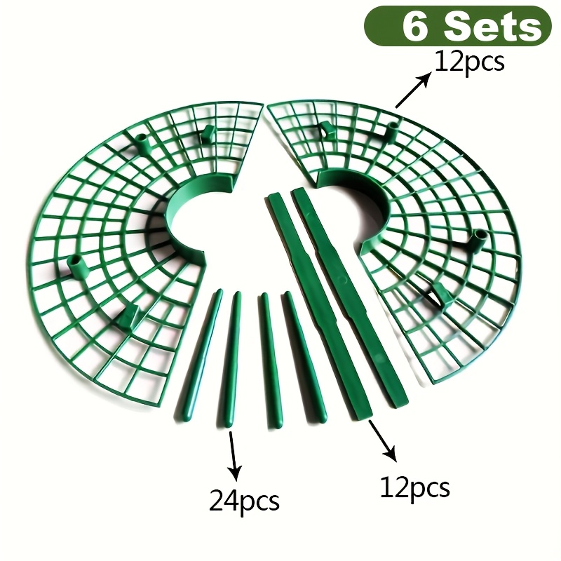 TEMU Set Combinado de 48 piezas/6 juegos - Soporte para Fresas, de Flores de Fresa de Calidad - Diseño de Plantación - Soporte Multifuncional para