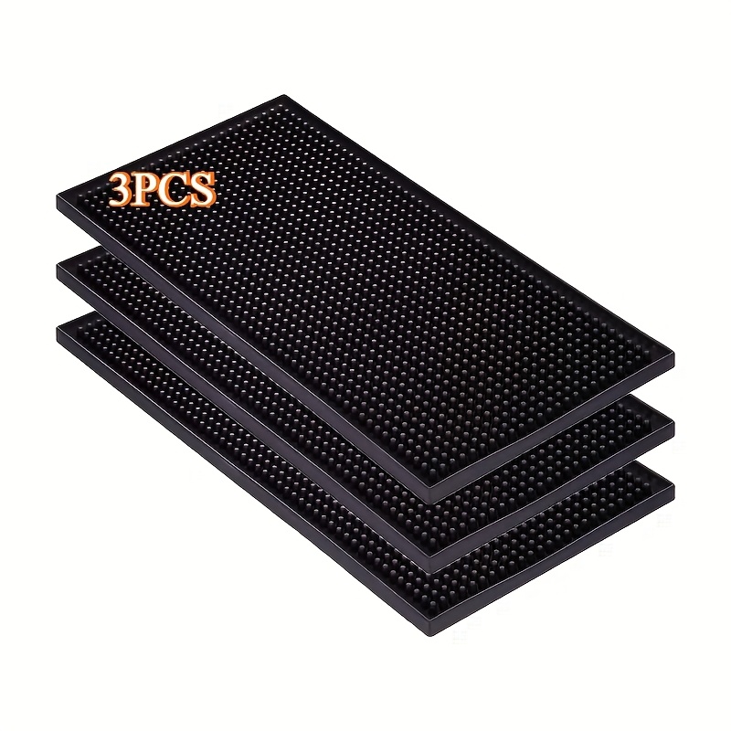 Image of 3pcs Set Of Thickened And Durable Bar Mats, Super Anti-slip Design Non-toxic Silicone Mats – Suitable For Restaurants, Bartenders, Coffee Bars, And Home Use, Size Inches X 5.91 Inches
