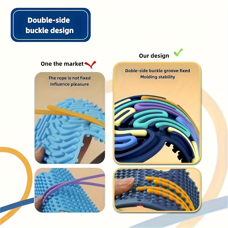 Double Sided Silicone Sensory Activity Board Creative Toy