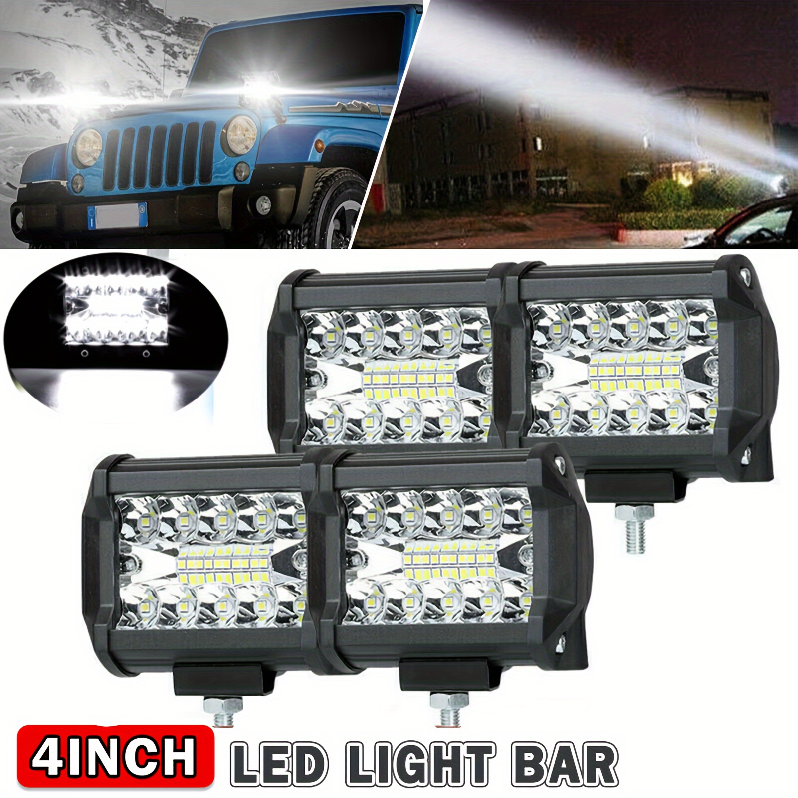 

4pcs 4" Led Bar Suv Atv -two -500-800