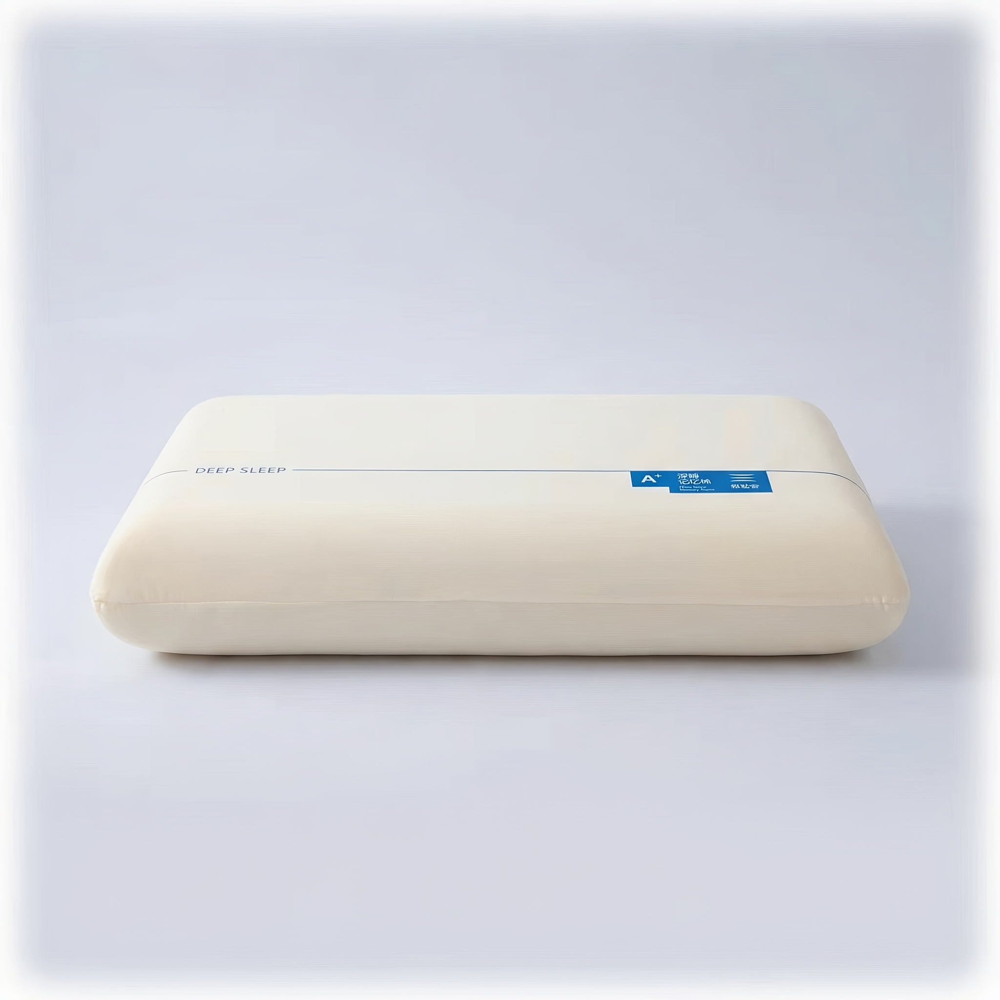 1pc Solid Color Slow Rebound Deep Sleep Pillow, Ergonomic Design, Removable And Washable