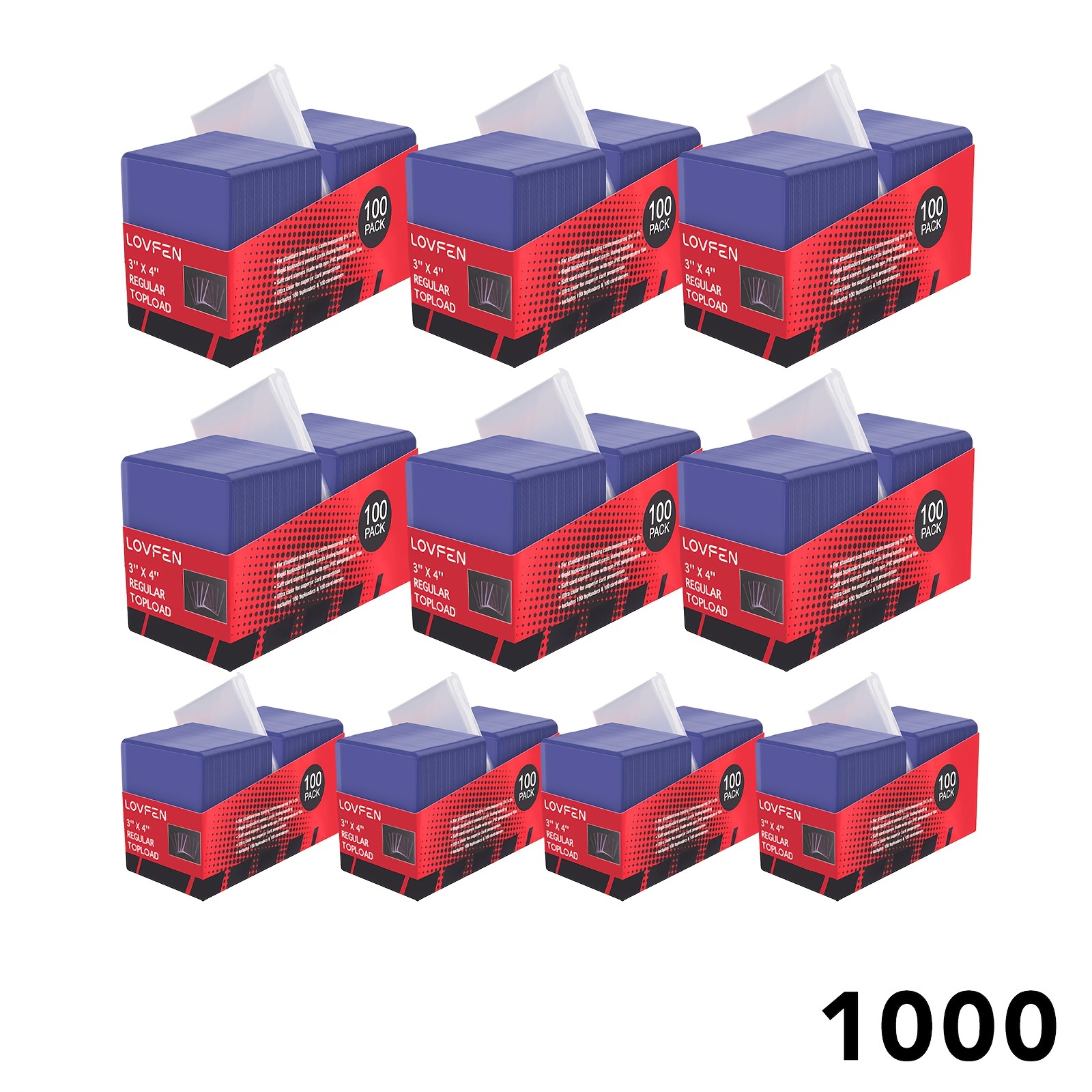 LOVFEN 35pt Top Loaders in packaging showing the 1000-count pack.