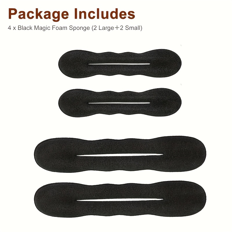 Image of 4pcs Set Of Fashion Maker Sponge Plastic Ring Curling Hair Tool Women' Use Hairstyle Additions