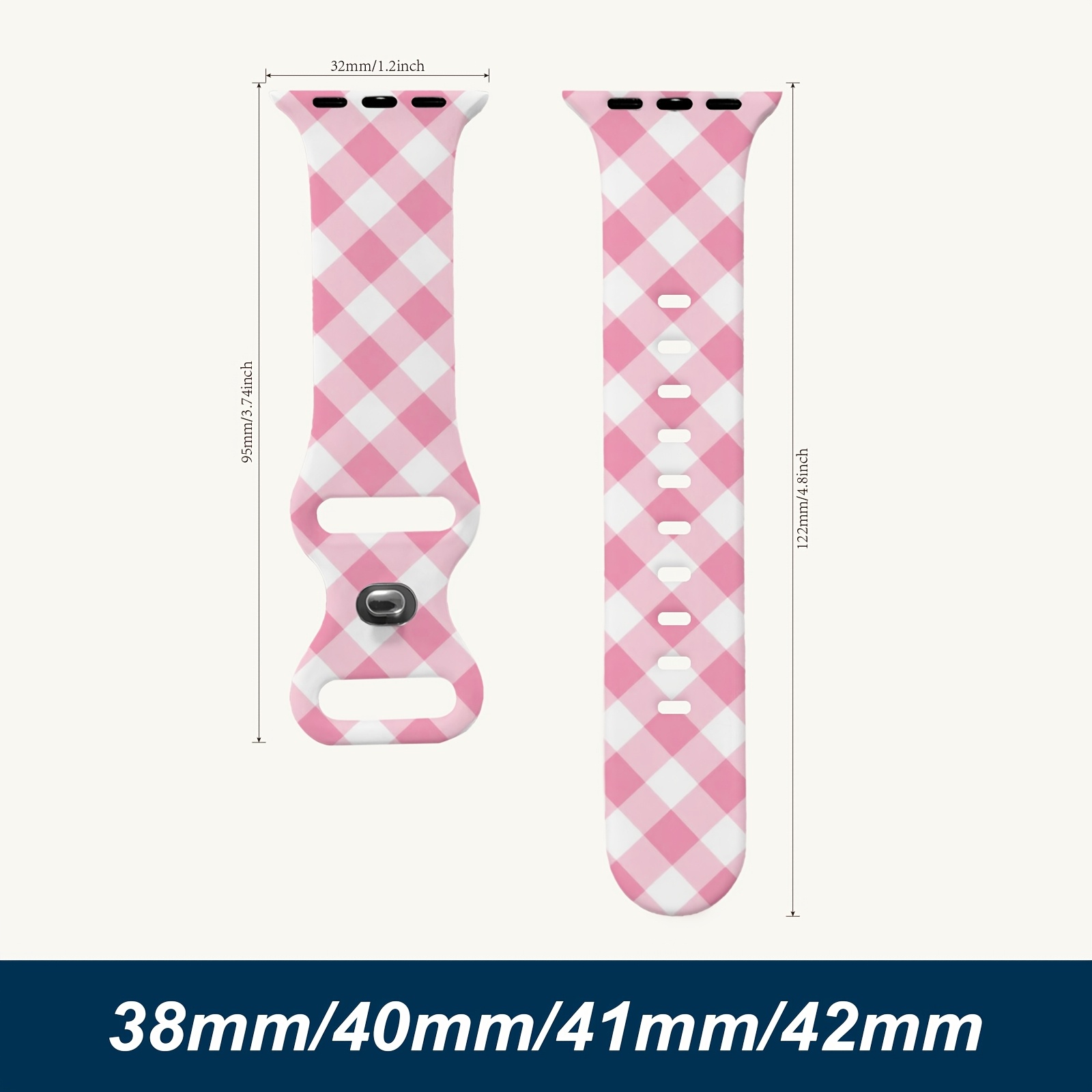 TEMU Floral Band Compatible With Watch Bands 38mm 40mm 41mm 42mm 44mm 45mm 49mm For Women Men Gifts Fancy Dressy Cute Flower Pattern Soft Wristband