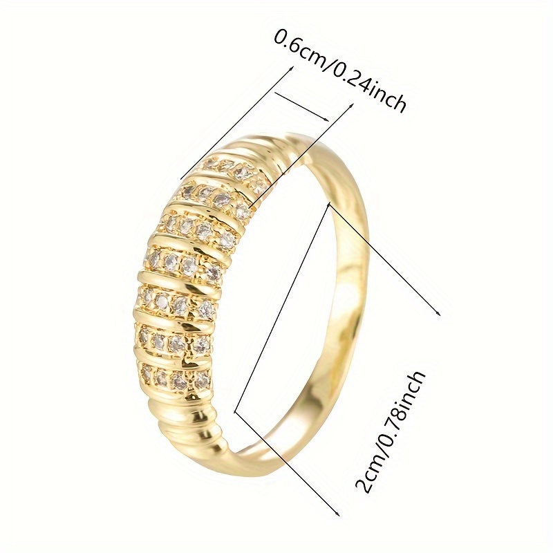 Synthetic Zirconia Spiral Women's Ring