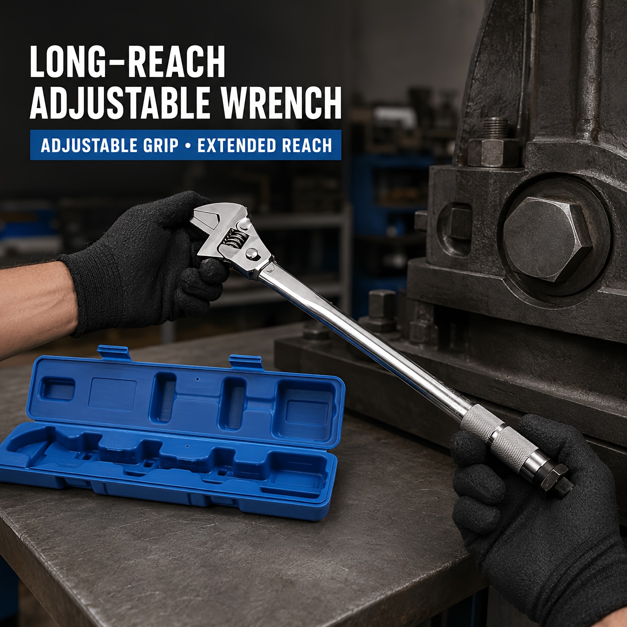 TEMU Torque Wrench, Ratchet Wrench, Adjustable Wrench, 19-110n.m, Spring-loaded Jaw Pressure, Knurled Grip Handle, Extended Handle Tool, Suitable For