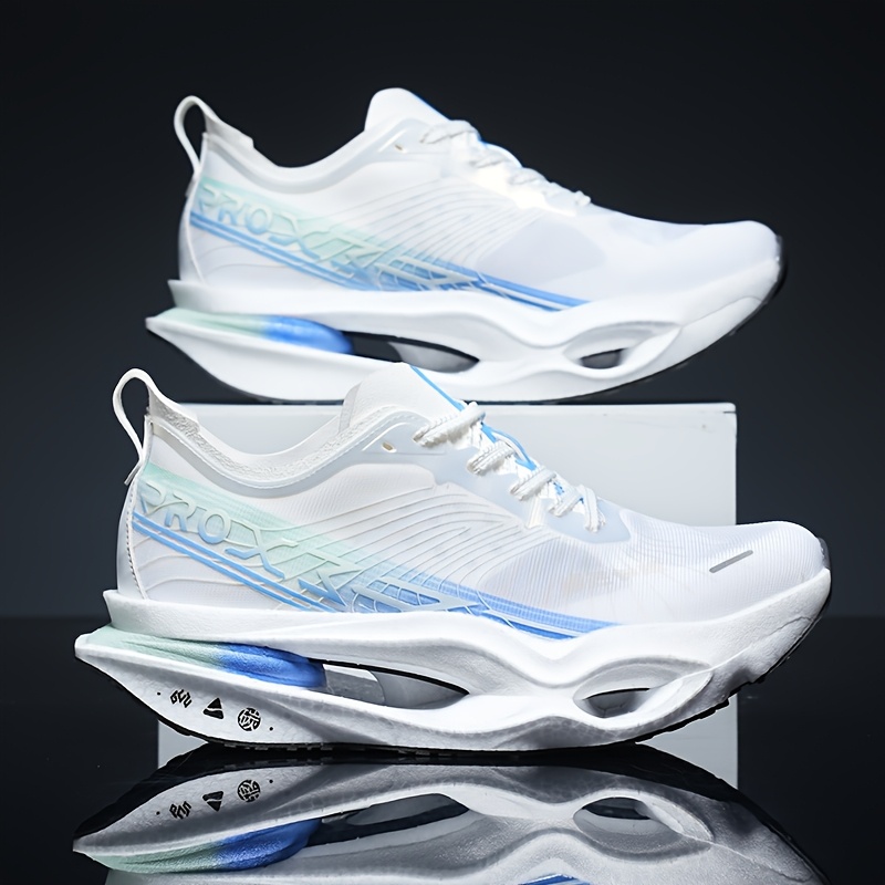 Fly Electric 6U Collaboration Cyber Running Shoes Carbon Plate Anti-Torsion Student Running Shock Absorption Breathable Racing Sneakers