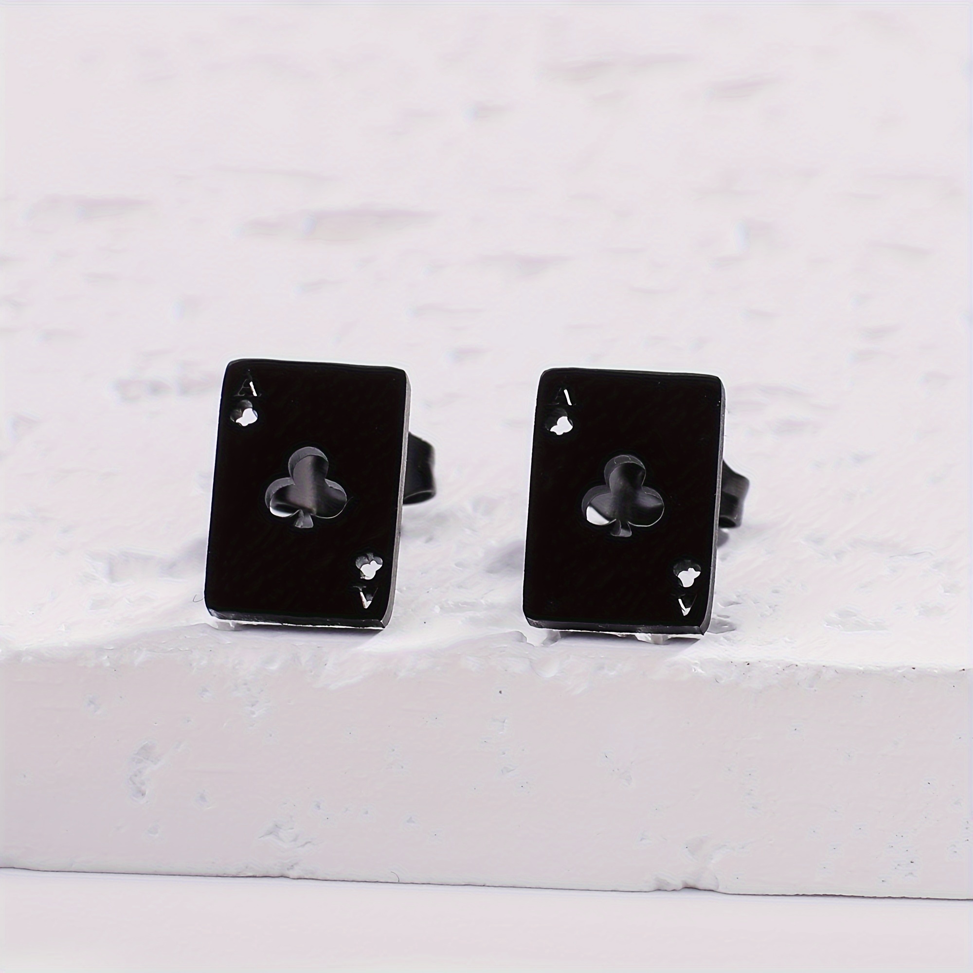 Men's Square Frame Stud Earrings