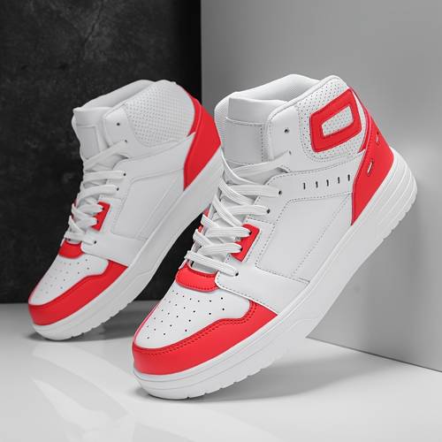 artikel foto heren hoge sneakers met veters - grote maten, , lichtgewicht, modieus voor casual outdoor sport en skate