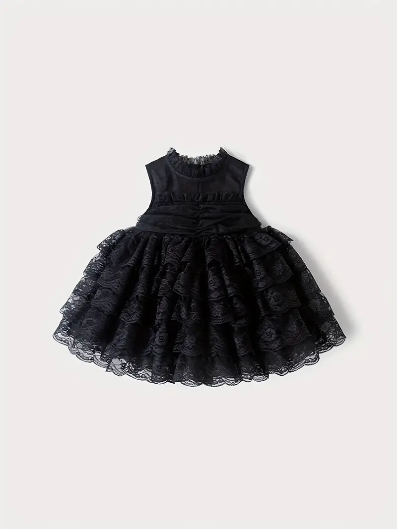 summer black elegant lace layered girls princess - Temu Denmark summer black elegant lace layered girls princess - Temu Denmark