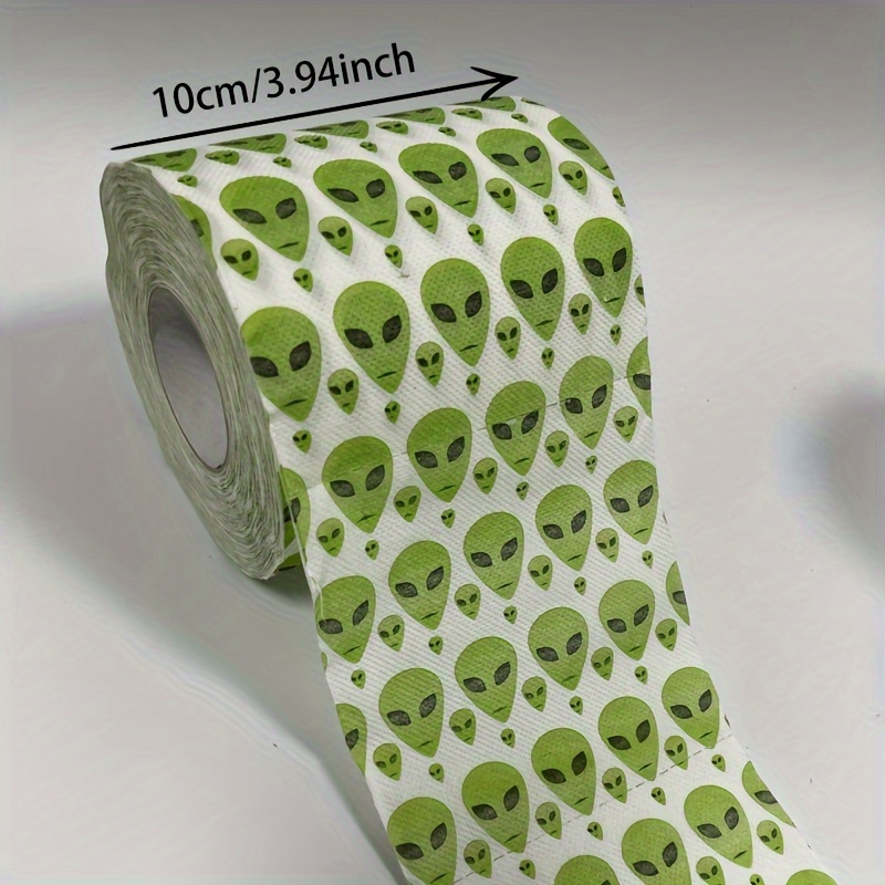 Image of 1 Roll Fun Toilet Paper - 3-ply Wood , No Bleach, Multi-folded For , Creative Gift For , Vibrant Patterned Toilet Paper, Bathroom Decor