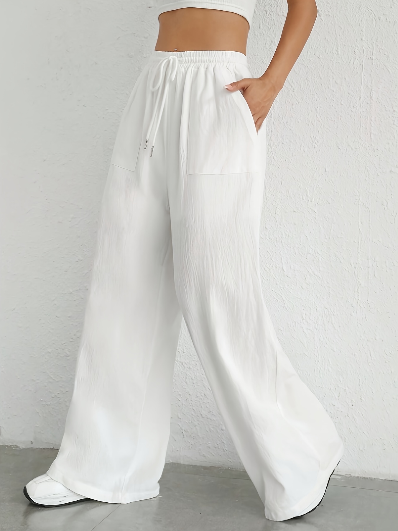 White Linen Pants Women - Temu