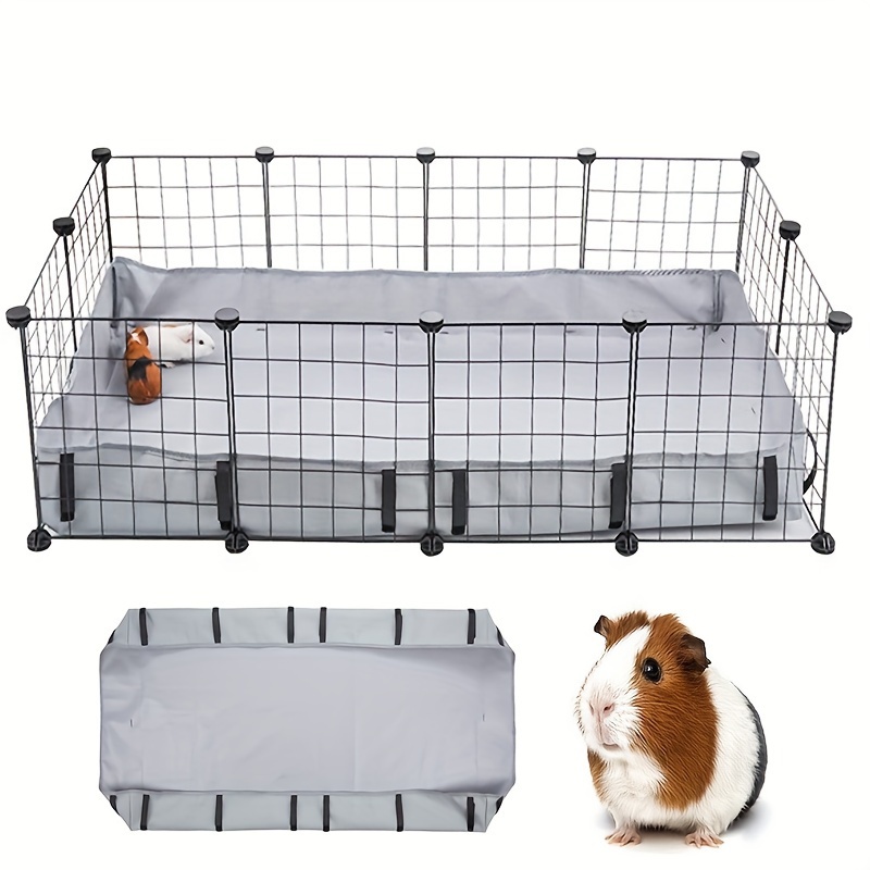 

Doublure de cage en nylon pour cochon d'Inde, tapis de cage facile à nettoyer avec surface antidérapante, literie et solution de litière durable pour petits animaux (1 pièce)