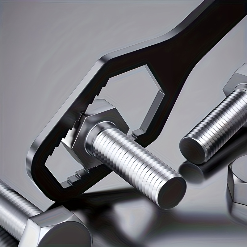 1 llave Torx multifuncional negra - Llave ajustable de autoajuste de doble extremo con tamaño de rosca de 3-17 mm, diseño duradero de 5 mm de grosor y mango portátil para reparación de automóviles - Imagen 9