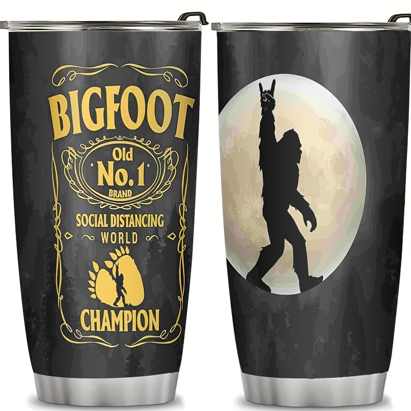 

20oz Stainless Steel , Before Christmas Bigfoot Design, Insulated Travel Cup With Straw, Rust-resistant, 18/8 Double Wall Vacuum Insulated, Ideal Gift For - No Required